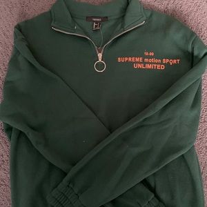 Graphic Quarter Zip Sweatshirt